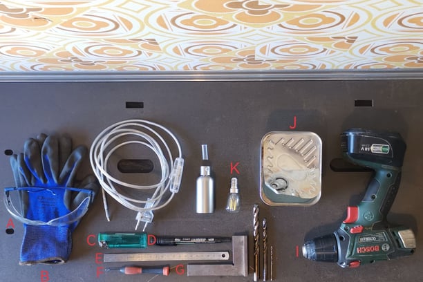 DIY lampe matériel nécessaire