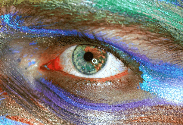 eye with facepaint