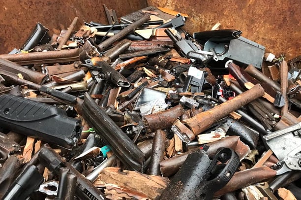 Destroyed Contraband Firearms