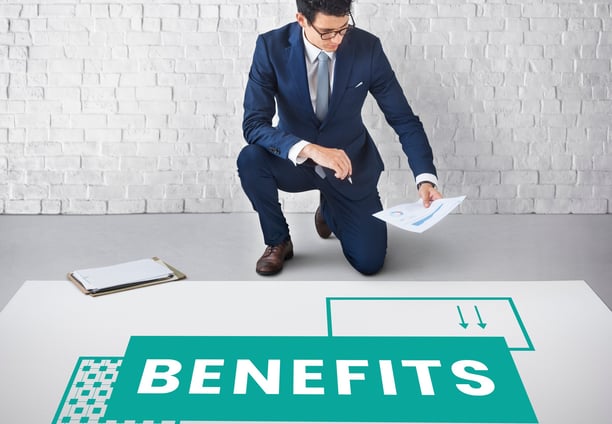 Executive explaining benefits