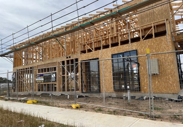 New Two Storey House Being Constructed