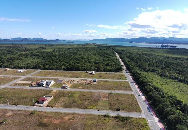 Loteamento Cidade do Capri em Sao Francisco do Sul - visao area