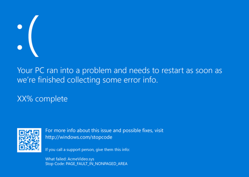 Blue screen
