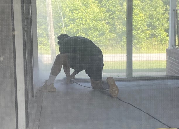 owner of company working on installation