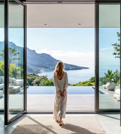 sliding doors onto patio