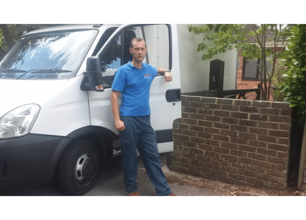 Tomasz with a Luton Van