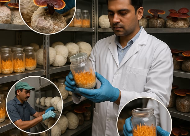 Rylaq medicinal mushroom farming
