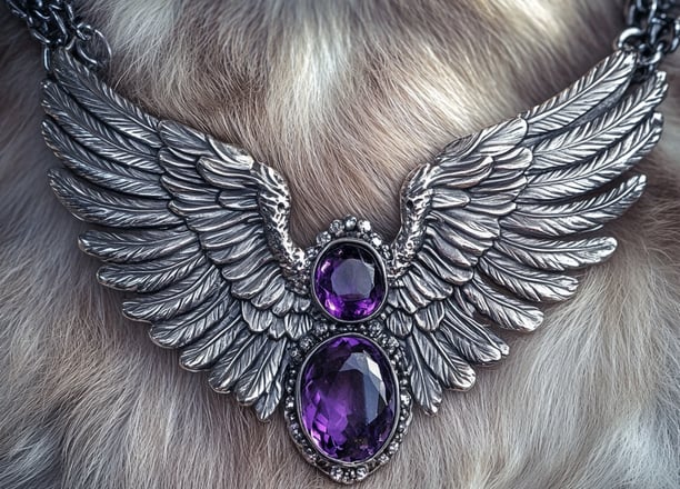 Médaillon améthyste pour chien