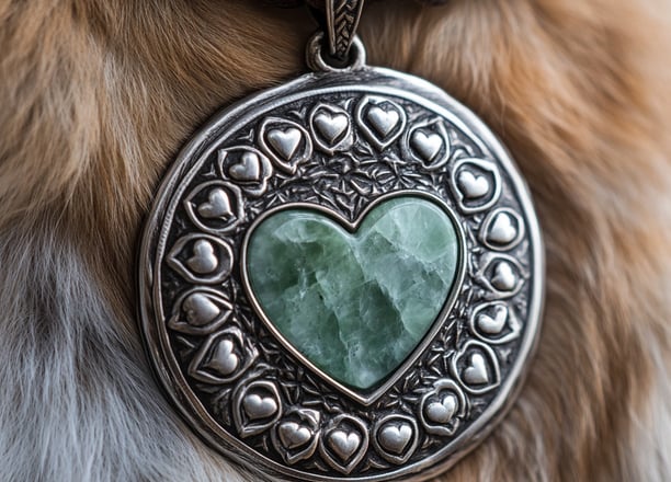 Médaillon coeur d'aventurine