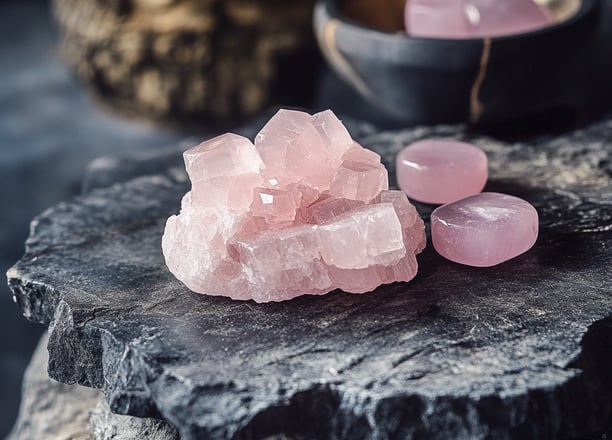 Quartz rose brute