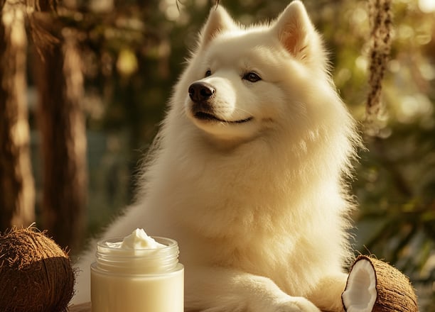 Samoyede et glyceryl stearate
