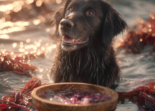 Flat-coated Retriever dans les carraghenanes