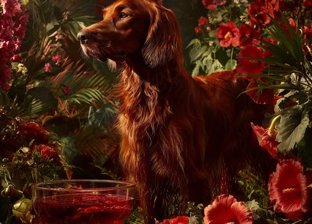 colorant rouge et setter
