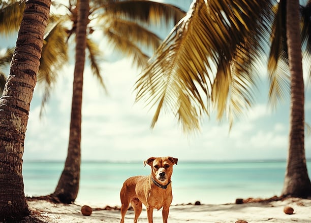 chien fidjien avec noix de coco