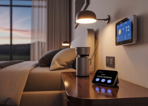 assistenti vocali, termostato smart, prese controllabili