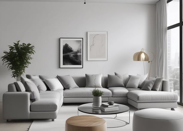 Bright living room with modern inventory