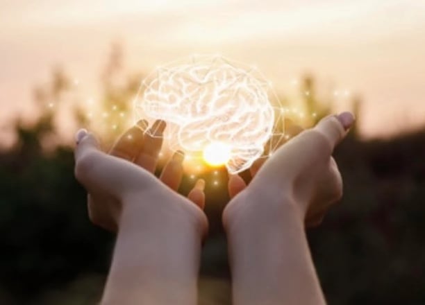 énergie du cerveau entre les mains avec reiki