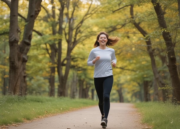 A digital fitness tracker with a black band is displayed against a dark background. The screen features minimalistic white icons for navigation and an exercise mode, including an arrow, a running figure, and a downward-pointing arrow.