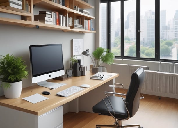 The image features the facade of a modern office building with a clean, geometric design. It is constructed with a combination of red brick and large glass panels, and there is a prominently displayed sign for Tata Consultancy Services in blue. Trees partially frame the view, and a lamppost is visible at the foreground.