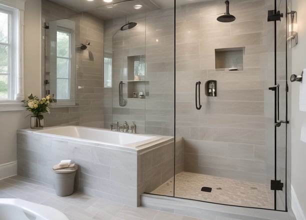 Tiled Walkin shower