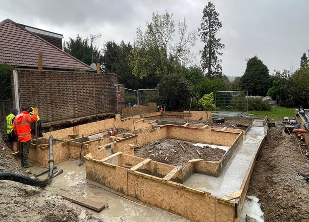 Experienced groundwork contractor at construction site