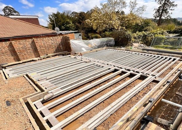 Groundwork contractor managing Flooring of residential site.