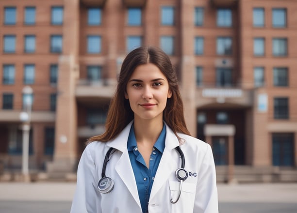 a woman in a graduation gown posing for a picture