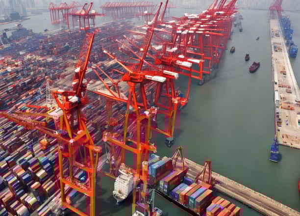 A couple of boats that are sitting in the water