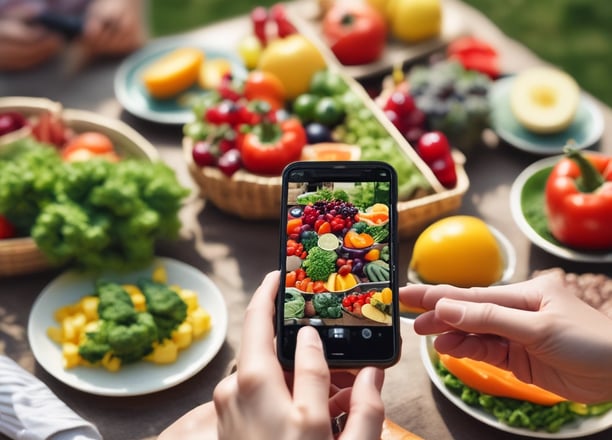 a person using their smart phone to choose what to eat