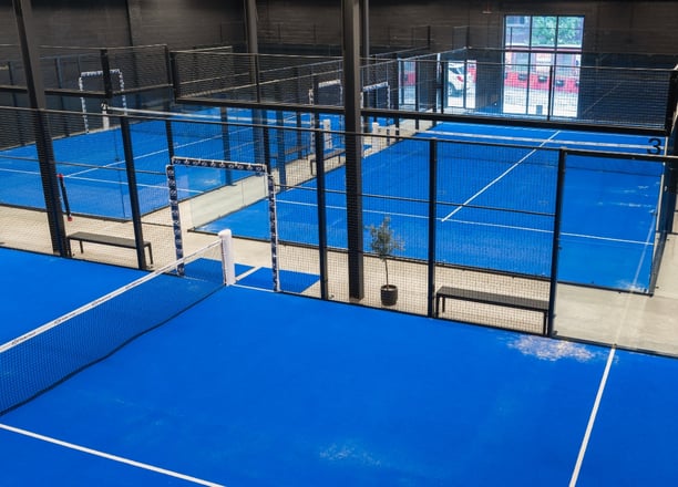 multiple indoor padel courts