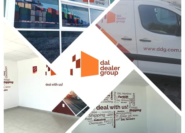 Collage de fotografías de branding de la empresa DAL Dealer Group