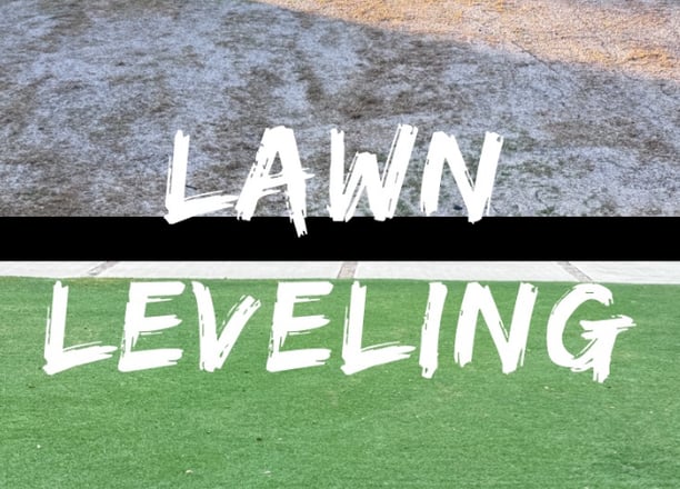 leveling lawn with sand