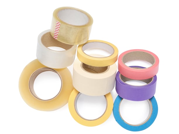 a group of tapes with various colors of tape