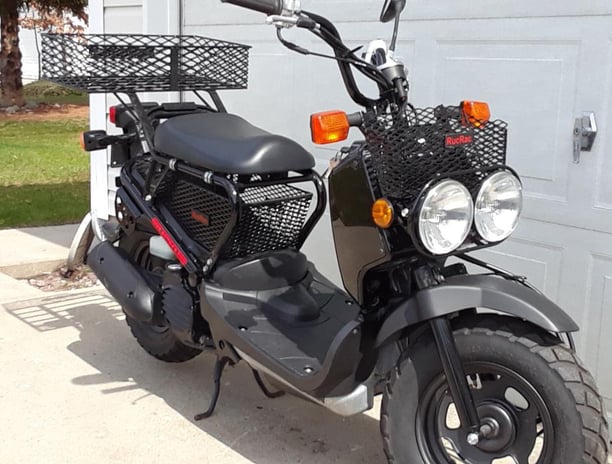 Honda Ruckus with all Rucrac Cargo Racks Installed