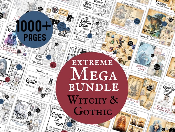 Witchy and Gothic Planners Mega Bundle