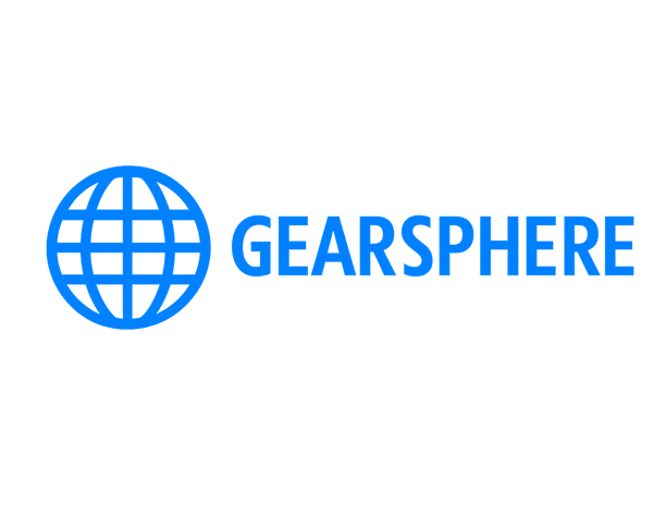 The Gearsphere logo, a globe with the word gearsphere to the right.