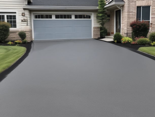 An asphalt surface with visible cracks forming irregular patterns across the pavement. The texture of the asphalt is rough, showing small pebbles and grainy details.