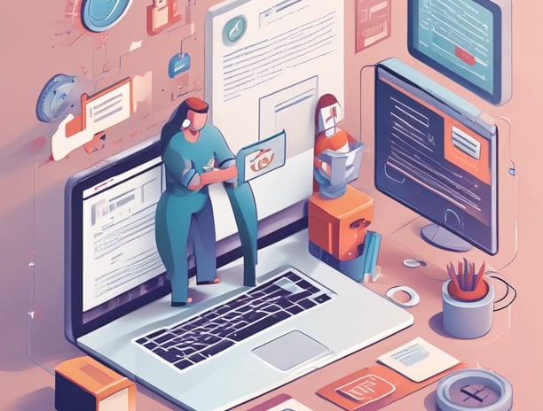 The image features the facade of a modern office building with a clean, geometric design. It is constructed with a combination of red brick and large glass panels, and there is a prominently displayed sign for Tata Consultancy Services in blue. Trees partially frame the view, and a lamppost is visible at the foreground.