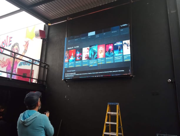 instalación megapantalla