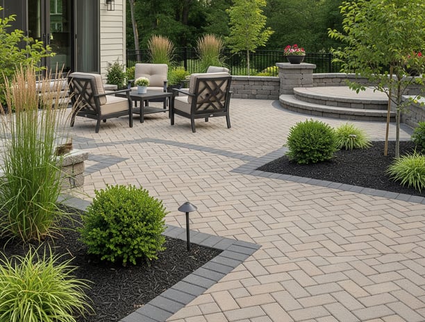 masonry patio paver installation in nanaimo