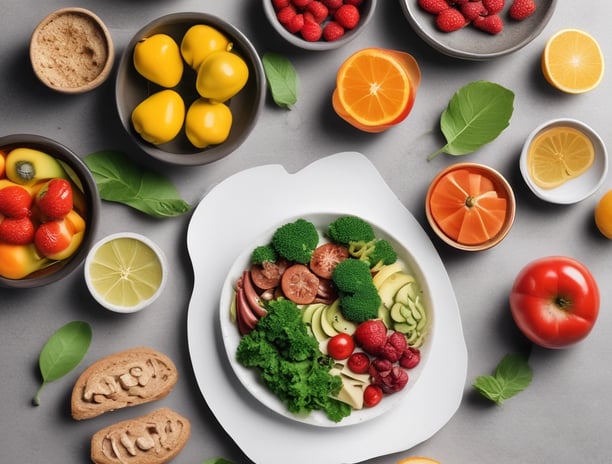 A recipe book titled 'Sweetness Recipe Book' is displayed with a cover image of a woman decorating cupcakes with pink frosting and a strawberry. The book highlights over 100 sweet protein-packed recipes. There is a starburst text referring to calorie information, and a list of nutrition-related claims.