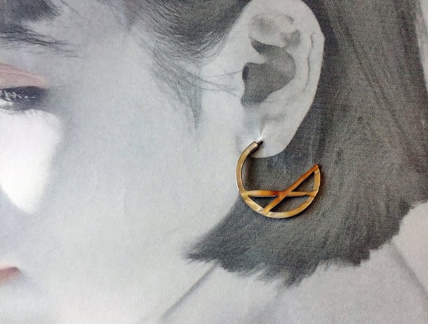 women wear pearllshell earrings