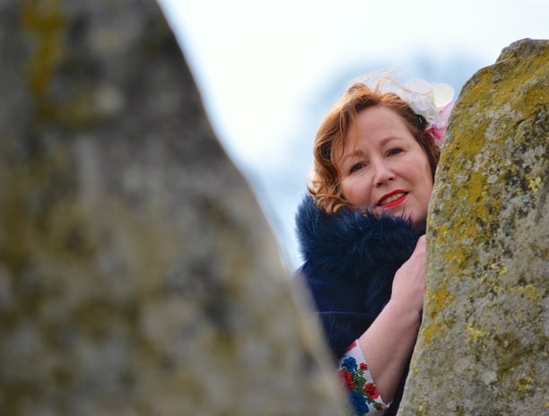 Michéle Plews at Castlerigg Stone Circle, Keswick