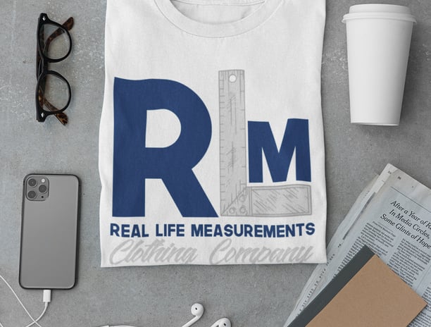 Real Life Measurements white t-shirt