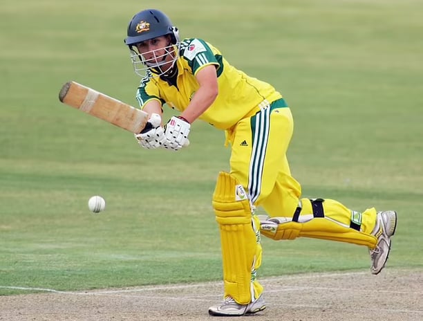 Michelle Goszko playing a leg glance for Australia in a ODI match