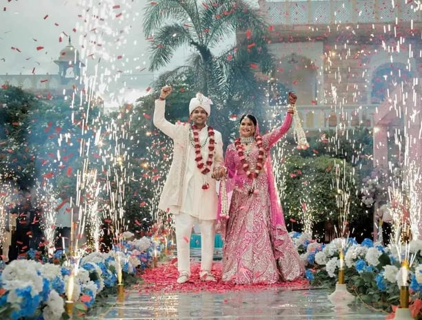 Happy newlywed couple enjoying their stress-free wedding day planned by Amika Weddings and Events in Pune