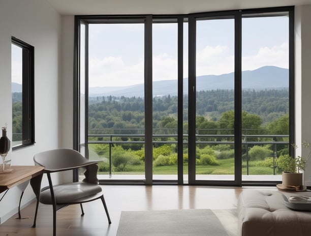 Multiple metal pipes are mounted along a textured concrete wall. The pipes vary in size and are arranged both vertically and horizontally, connected by clamps and a junction box.