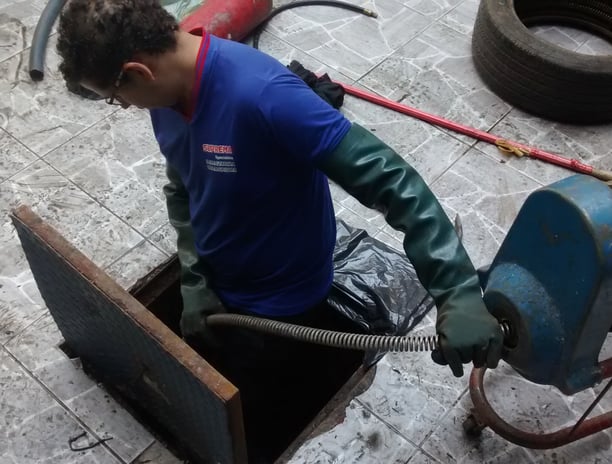 desentupimento da caixa de gordura