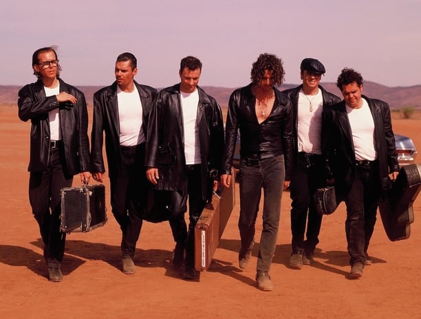 Induct INXS walking towards The Hall