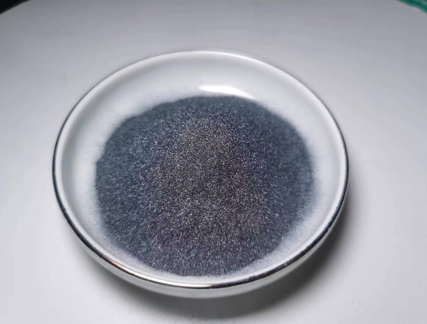 Product photos of black silicon carbide.